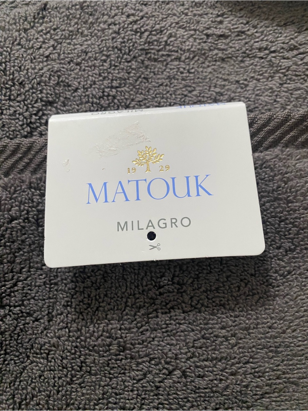 Matouk T320 Milagro 100% Cotton Bath Sheet Charcoal 40” x 70”